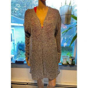 Y2K Divided By H&H Lightweight Knit Open Cardigan Women Size M Gray
